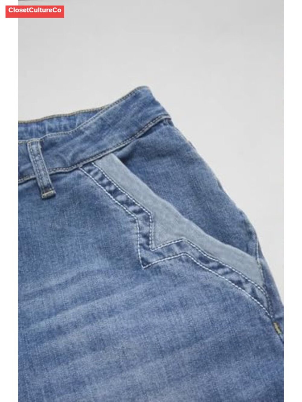 Wide Leg Jeans for Women Mid Rise Baggy Loose Stretch Denim Pants - Picture 4 of 6